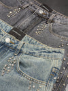 SHELLGLAM STUD WIDE DENIM：シェルグラム スタッド ワイドデニム