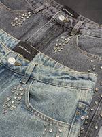 SHELLGLAM STUD WIDE DENIM：シェルグラム スタッド ワイドデニム