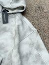 DAMAGED PATCH WHITE SKINNY DENIM: Damaged patch white skinny denim