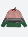 MURAL COLOR LOWKEY BORDER LONG TEE：ミューラル カラー ローキー ボーダー ロングTシャツ