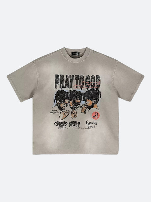 PRAY FOR PEACE VINTAGE T-SHIRT: Play for Peace Vintage T-shirt