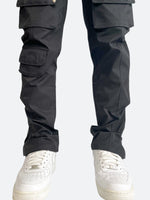SIDE ZIPPER MULTI POCKET CARGO PANTS: Side zipper multi-pocket cargo pants