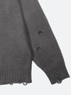 DAMAGED DESIGN LOOSE KNIT SWEATER: Damaged design loose knit sweater