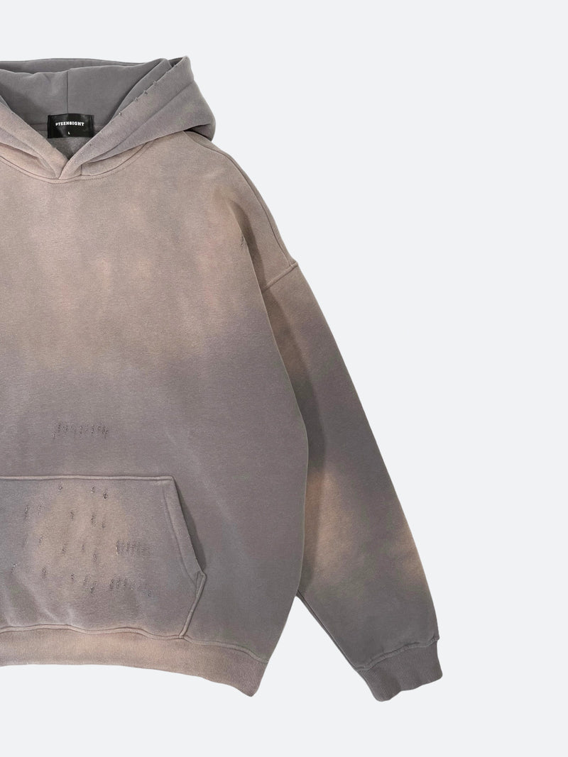 GRADIENT USED DAMAGED HOODIE: Gradient used damage hoodie