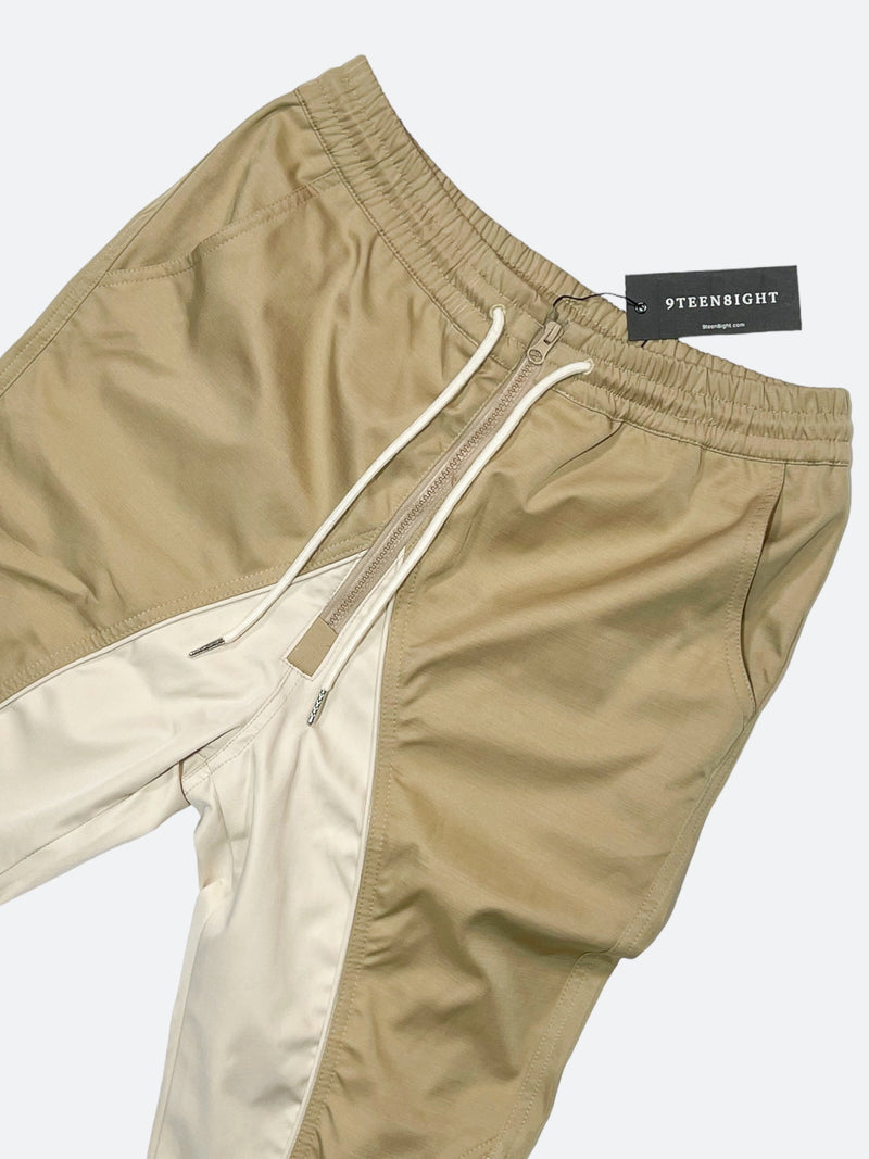 DESIGN STITCH SIDE ZIPPER CASUAL PANTS: Design stitch side zipper casual pants