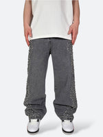 SHELLGLAM STUD WIDE DENIM：シェルグラム スタッド ワイドデニム