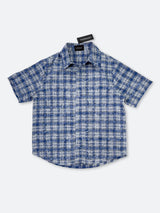 DEGRADE BLEAKWASH PATCH SHIRT：デグラデ ブリークウォッシュ パッチ シャツ
