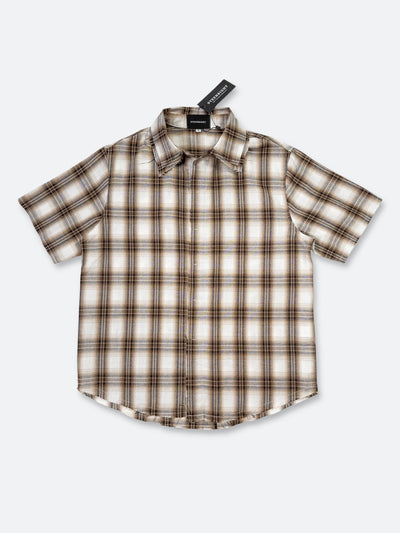 COASTAL FLAIR RAW PLAID SHIRT：コースタル フレア ロウ プレイド シャツ