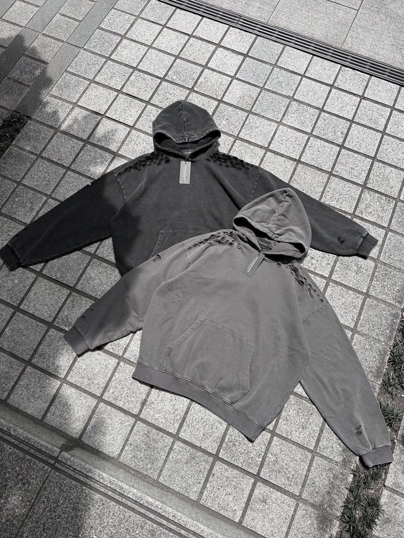 USED ​​SOLID COLOR WASHED HOODIE: Used solid color washed hoodie