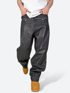 DARK GLAZE BLAXOUT ZIP WIDE DENIM：ダーク グレイズ ブラックスアウト ジップ ワイド デニム