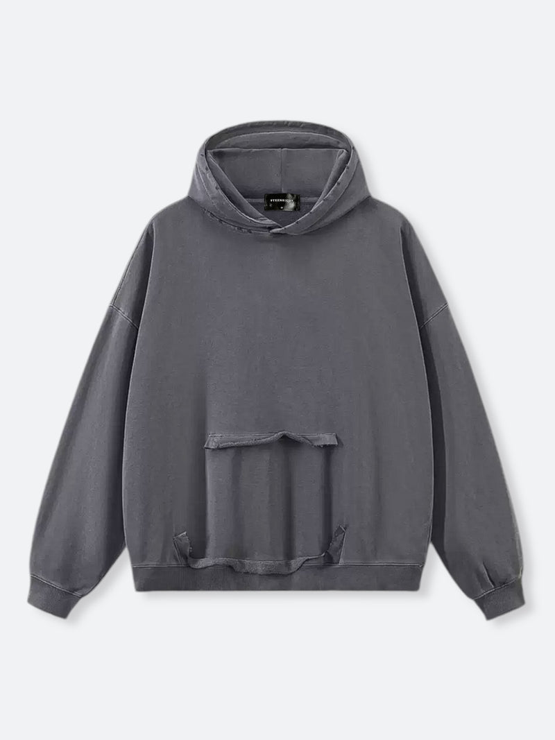 RAW EDGE MINIMAL HOODIE：ローエッジミニマルフーディー