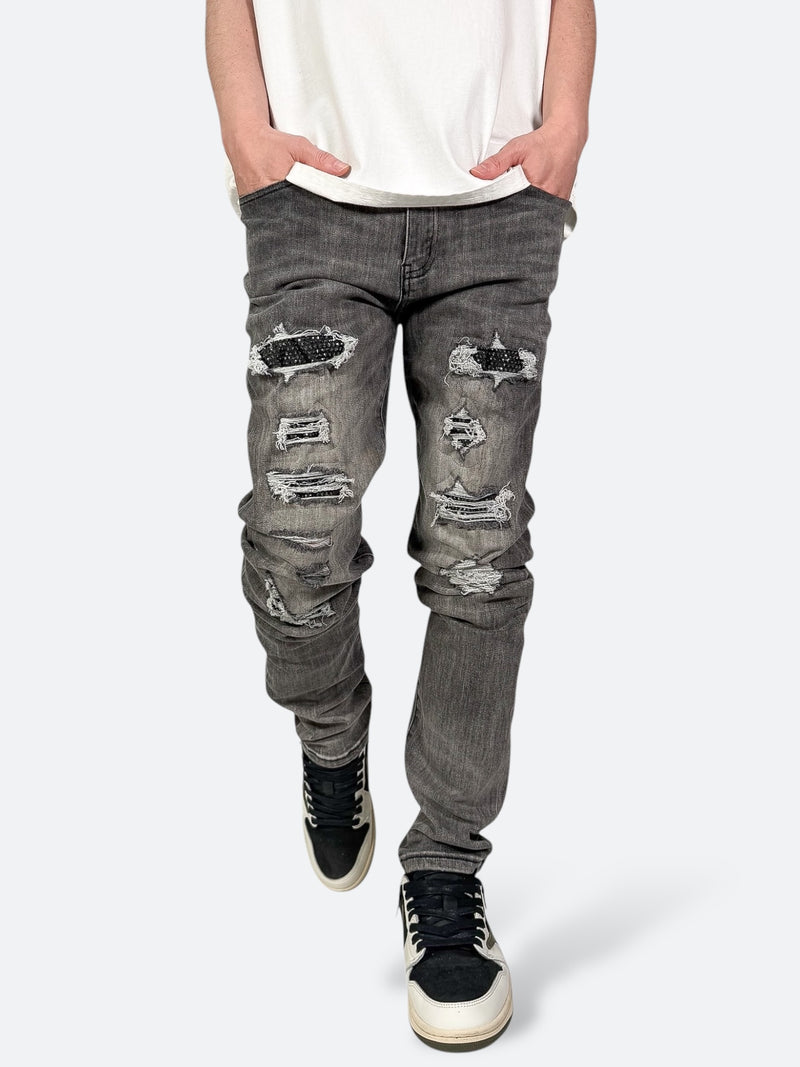 GALAXY CRACK GRAY DENIM：ギャラクシークラックグレーデニム