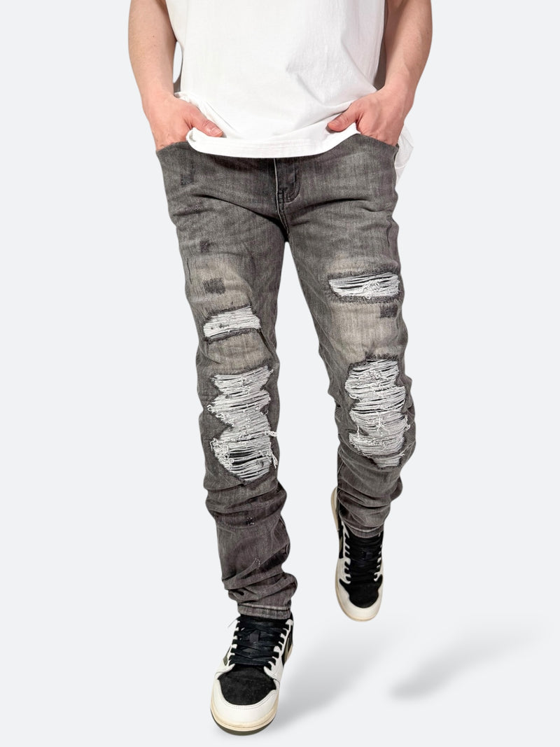 VANDALIZED CAGED DAMAGE DENIM：ヴァンダライズド ケイジド ダメージ デニム