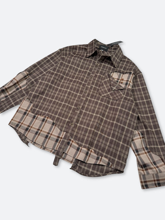 韓国発!【LITNEEDS】AR Warner Check Shirt WKNDRS(ウィーケンダーズ)/ CHECKERED ZIPUP HOODIE -2.COLOR