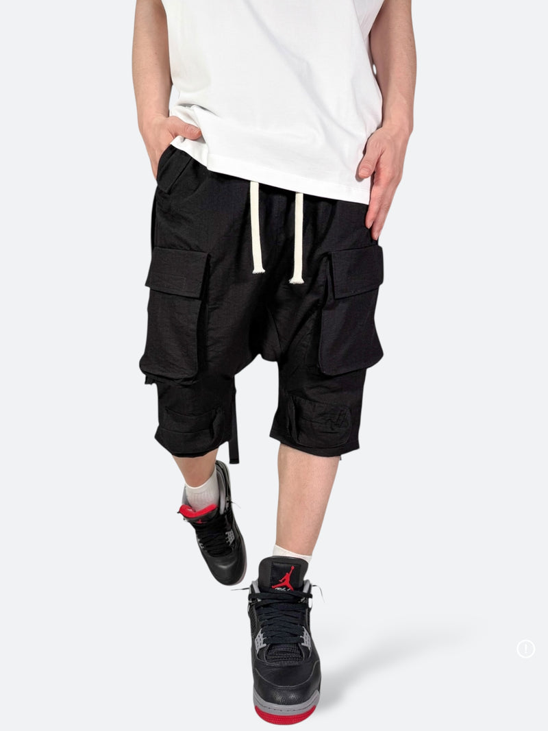 GRAVESWORN DUAL DRAPE SHORTS：グレイヴスウォーン デュアル ドレープ ショーツ