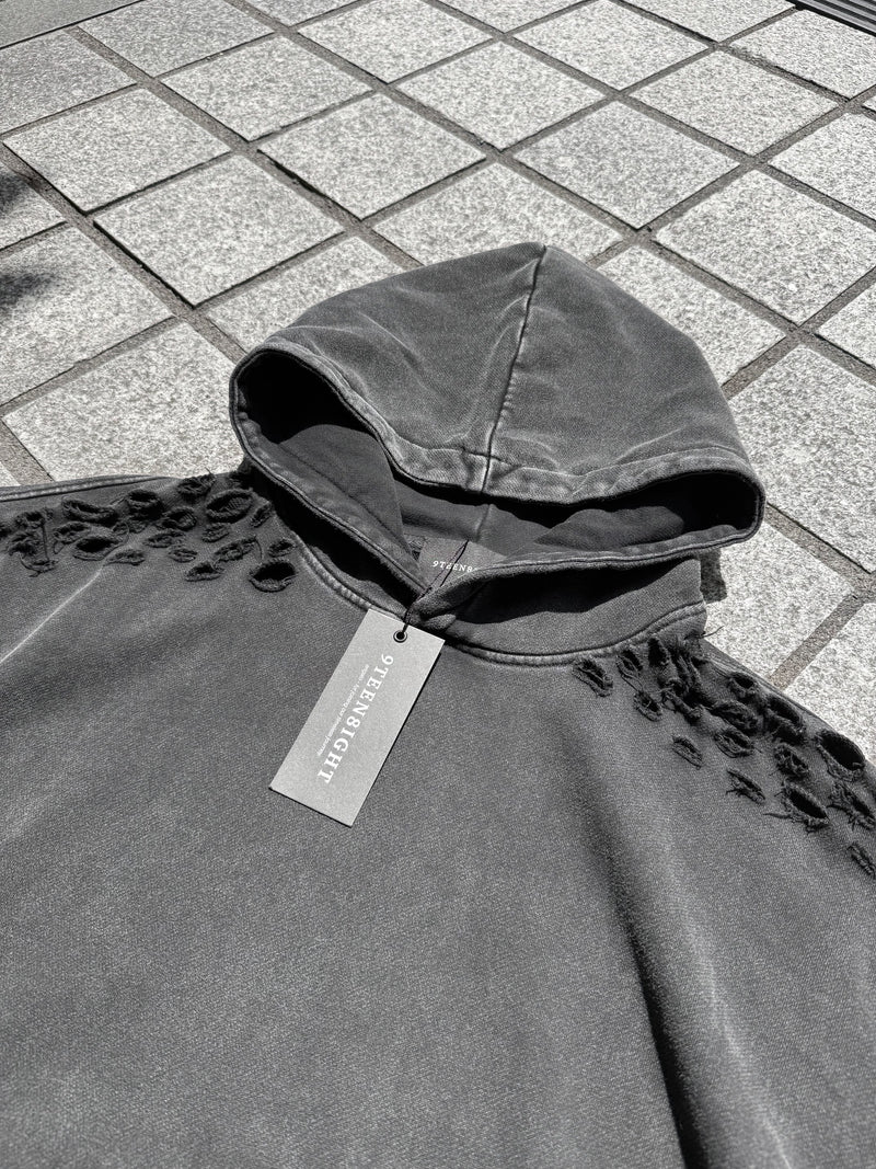 USED ​​SOLID COLOR WASHED HOODIE: Used solid color washed hoodie
