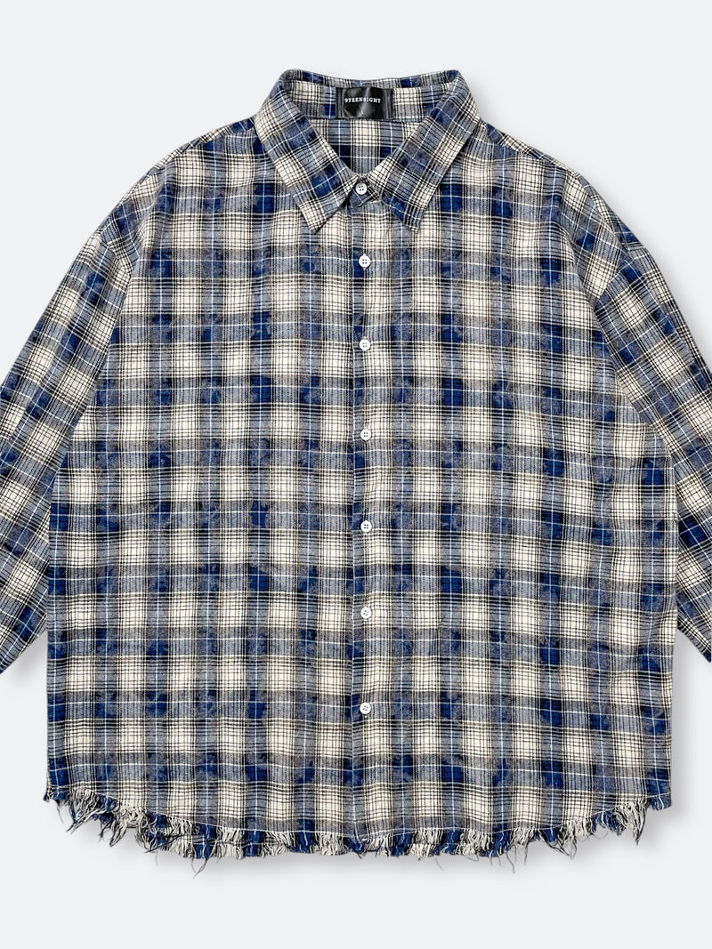 GRITTY PLAID ROW EDGE SHIRT：グリティープレイドロウエッジシャツ