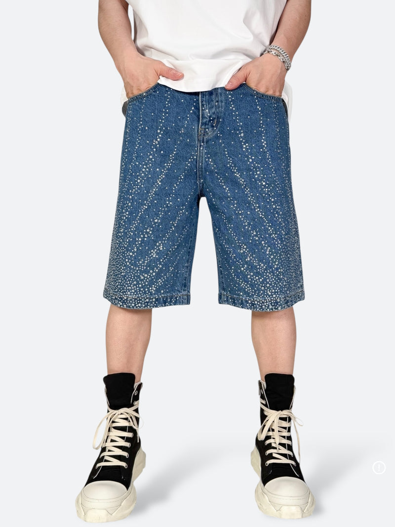 ASTRO BURST RADIANT DENIM SHORTS：アストロ バースト レイディアント デニム ショーツ