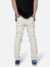 DAMAGED PATCH WHITE SKINNY DENIM: Damaged patch white skinny denim