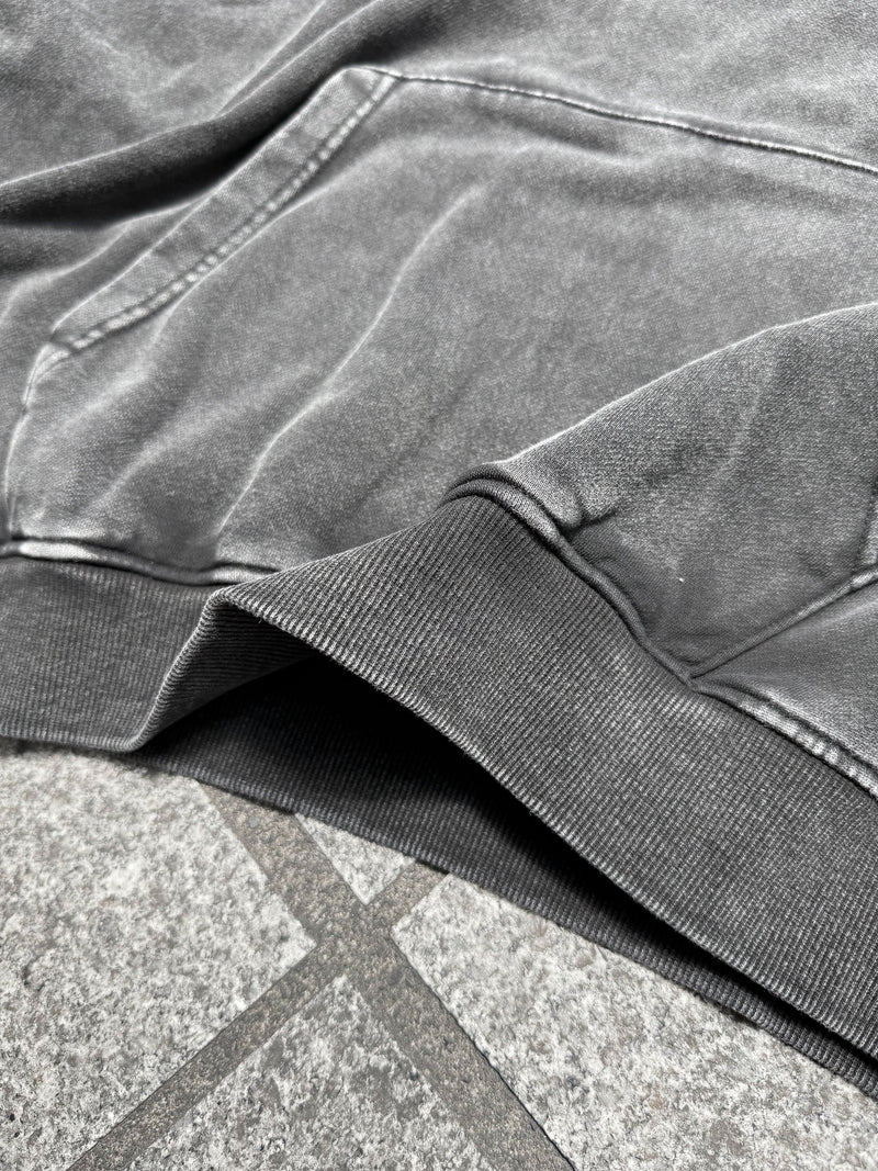 USED ​​SOLID COLOR WASHED HOODIE: Used solid color washed hoodie