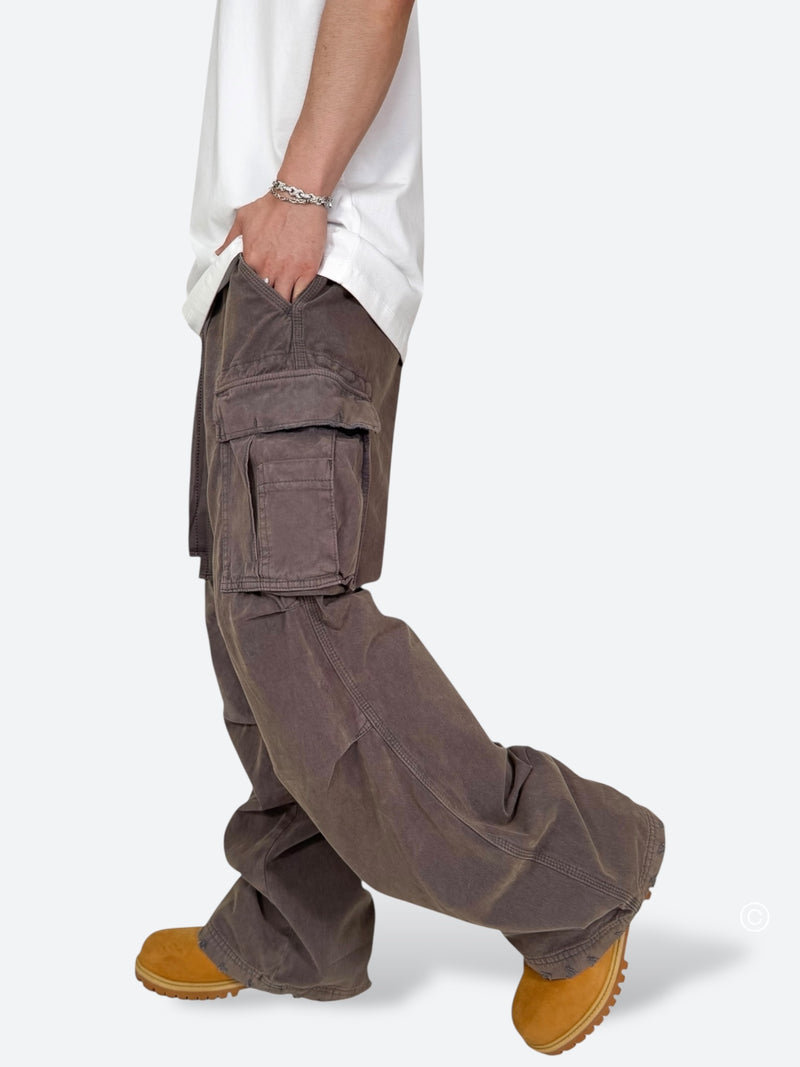 ASH GRIME DRAPE BAGGY CARGO PANTS：アッシュ グライム ドレープ バギー カーゴ パンツ
