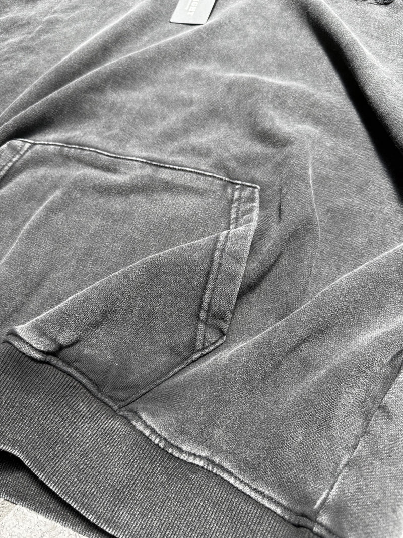 USED ​​SOLID COLOR WASHED HOODIE: Used solid color washed hoodie