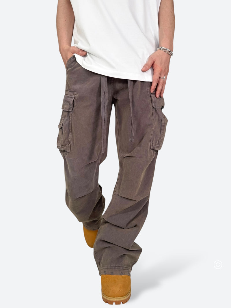 ASH GRIME DRAPE BAGGY CARGO PANTS：アッシュ グライム ドレープ バギー カーゴ パンツ