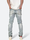 DAMAGED PATCH WHITE SKINNY DENIM: Damaged patch white skinny denim