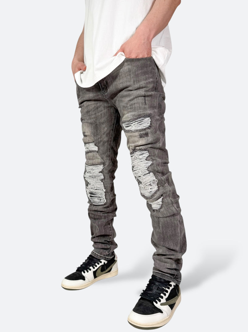 VANDALIZED CAGED DAMAGE DENIM：ヴァンダライズド ケイジド ダメージ デニム
