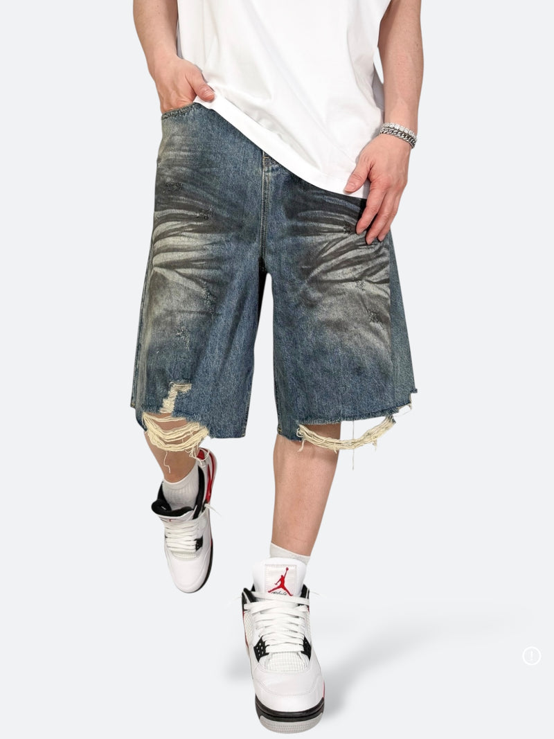 URBAN DAMAGE CARGO SHORTS: Urban Damage Cargo Shorts