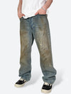 DAMAGED PATCH WHITE SKINNY DENIM: Damaged patch white skinny denim