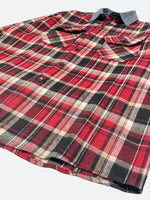 DENIM COLLAR CHECK SHIRT JACKET：デニムカラーチェックシャツジャケット