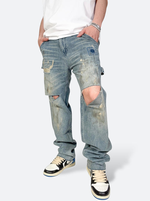 UNREAL AGE BLEACH CRASH DENIM：アンリアル エイジ ブリーチ クラッシュ デニム