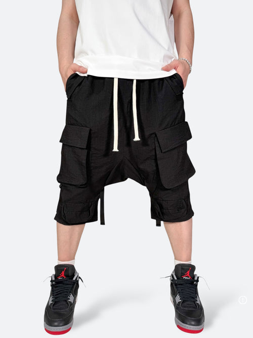 GRAVESWORN DUAL DRAPE SHORTS：グレイヴスウォーン デュアル ドレープ ショーツ
