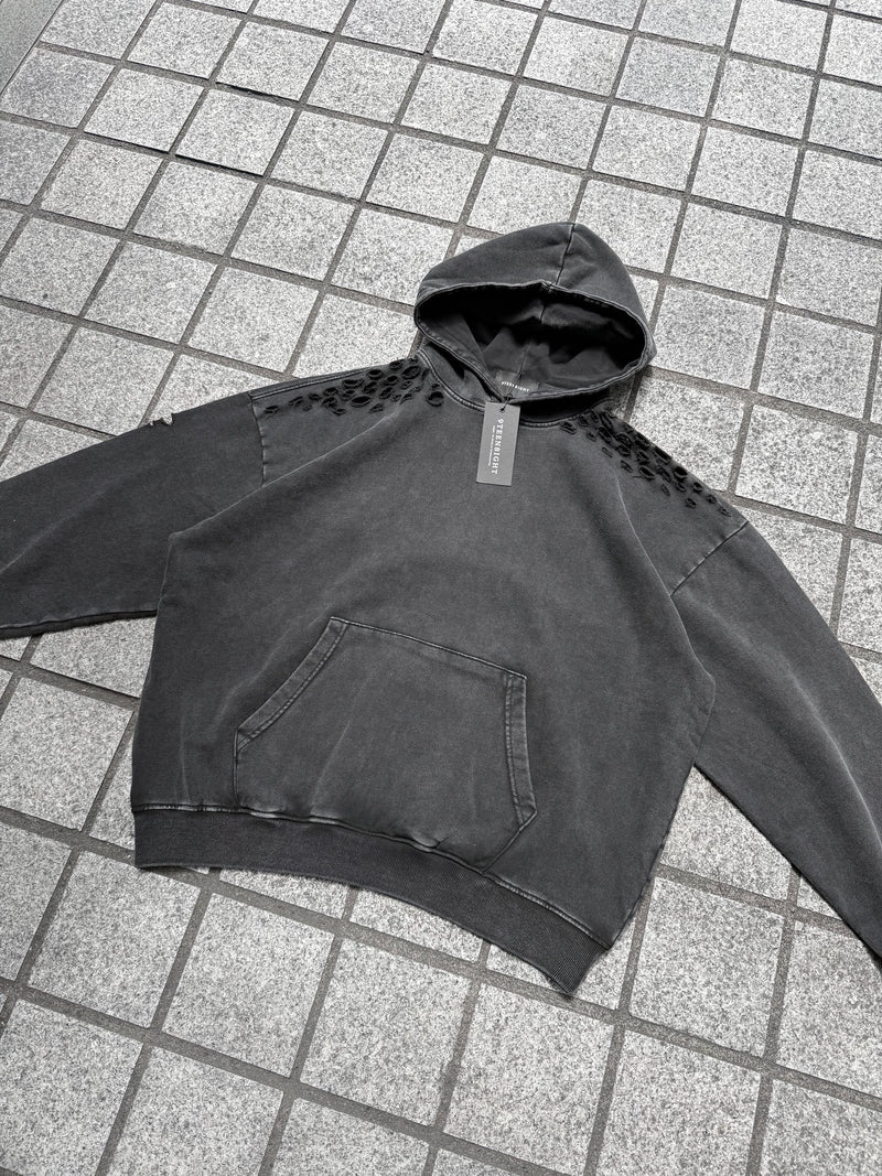 USED ​​SOLID COLOR WASHED HOODIE: Used solid color washed hoodie