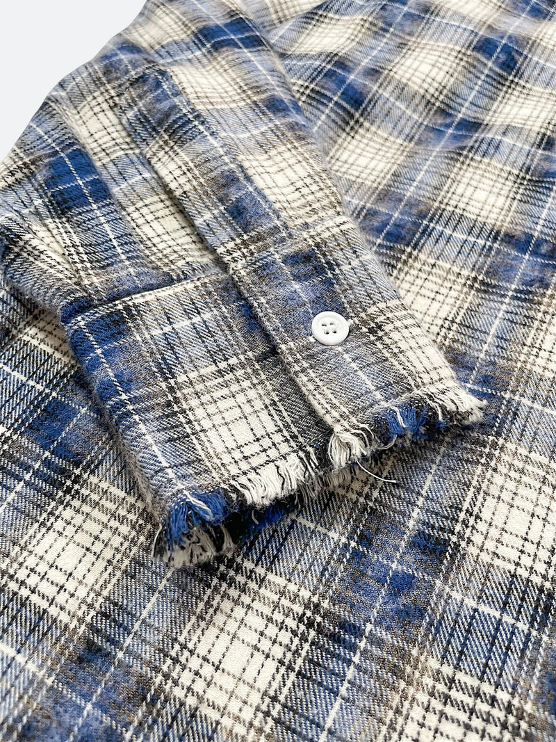 GRITTY PLAID ROW EDGE SHIRT：グリティープレイドロウエッジシャツ