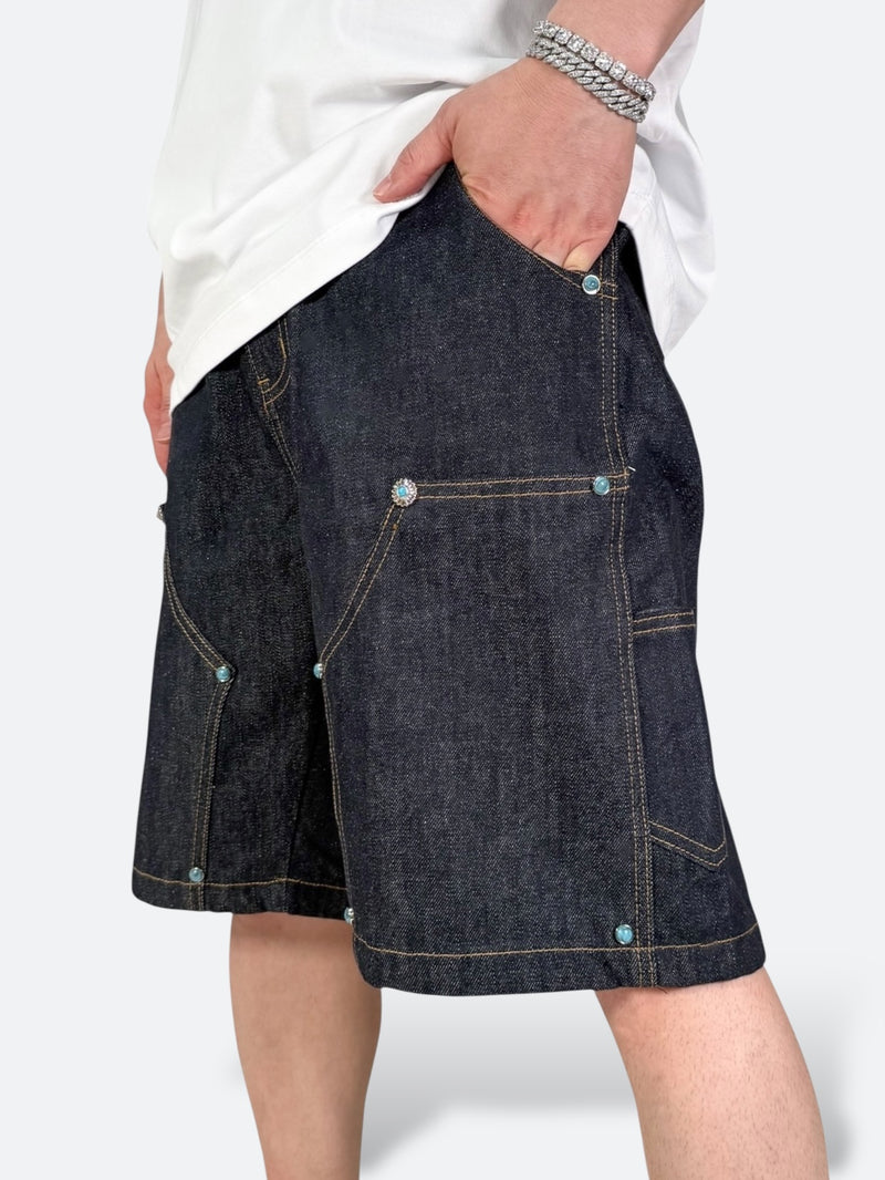 AZTEC VANGUARD X DENIM SHORTS：アズテック ヴァンガード エックス デニムショーツ