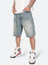 RATTLE PAINT SHORT DENIM：ラトルペイントショートデニム