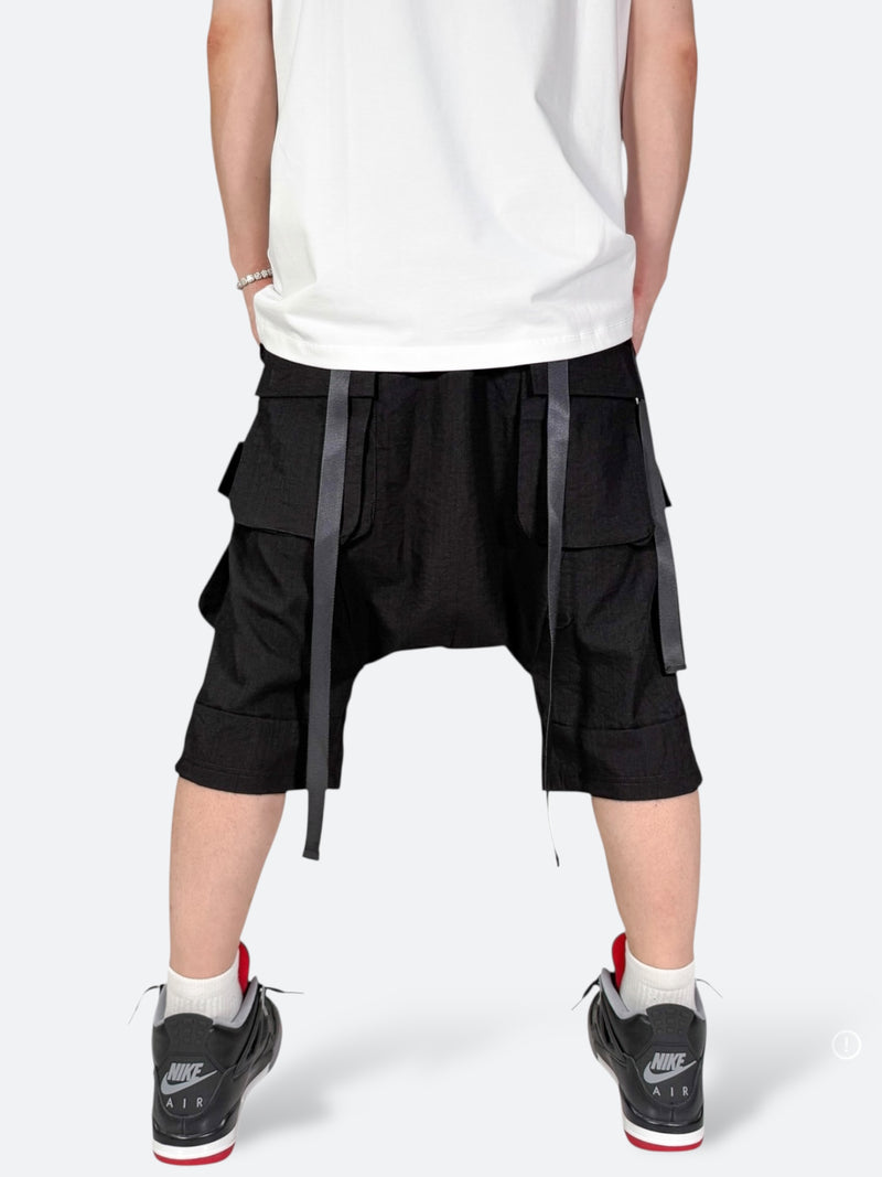 GRAVESWORN DUAL DRAPE SHORTS：グレイヴスウォーン デュアル ドレープ ショーツ