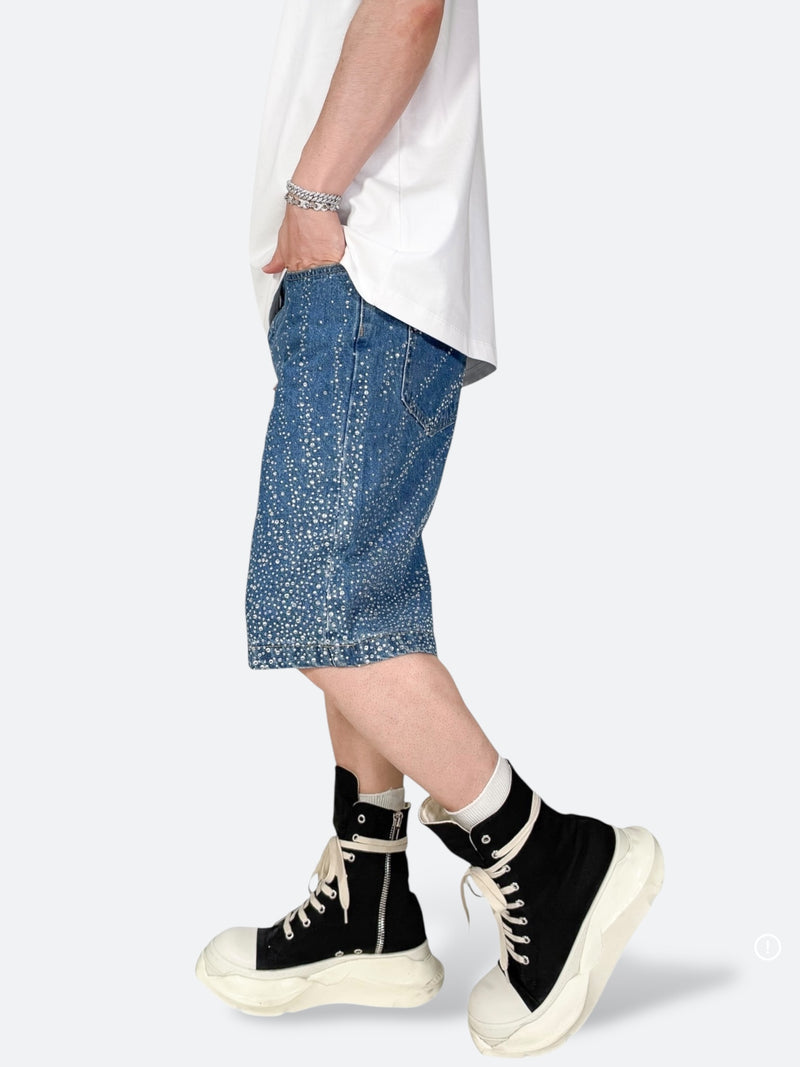 ASTRO BURST RADIANT DENIM SHORTS：アストロ バースト レイディアント デニム ショーツ