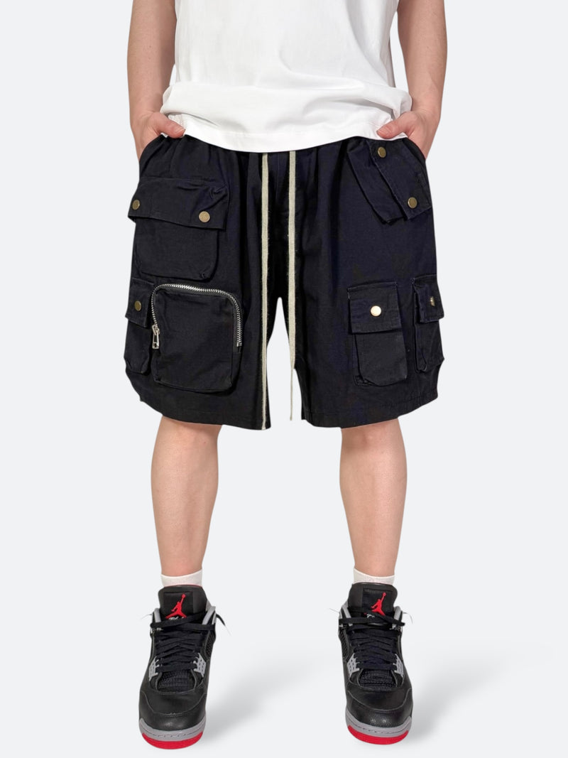 URBAN FUNCTIONAL MULTI-POCKET SHORTS: Urban functional multi-pocket shorts