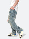 DAMAGED PATCH WHITE SKINNY DENIM: Damaged patch white skinny denim