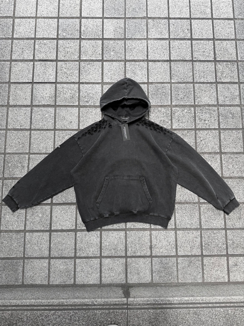 USED ​​SOLID COLOR WASHED HOODIE: Used solid color washed hoodie