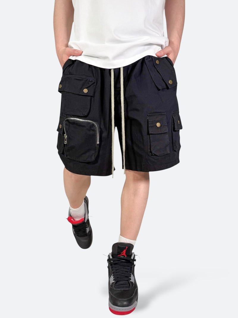 URBAN FUNCTIONAL MULTI-POCKET SHORTS: Urban functional multi-pocket shorts