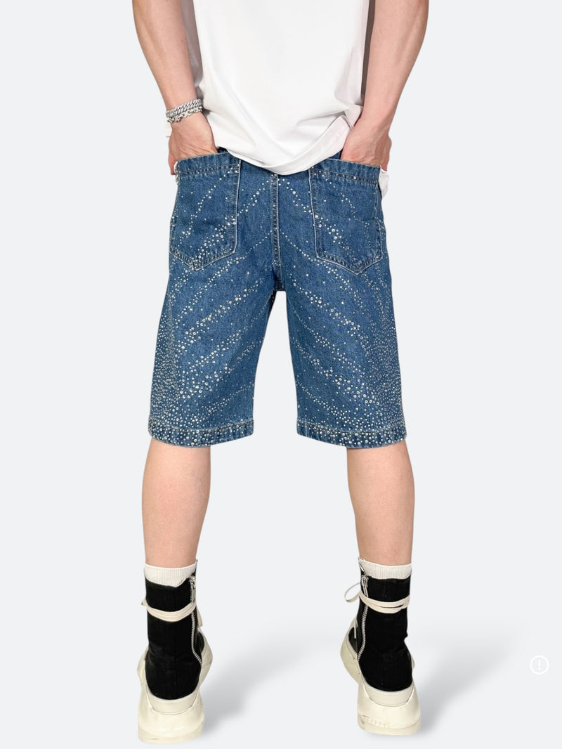 ASTRO BURST RADIANT DENIM SHORTS：アストロ バースト レイディアント デニム ショーツ