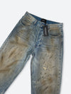 DAMAGED PATCH WHITE SKINNY DENIM: Damaged patch white skinny denim