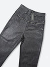 DARK GLAZE BLAXOUT ZIP WIDE DENIM：ダーク グレイズ ブラックスアウト ジップ ワイド デニム