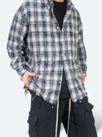 GRITTY PLAID ROW EDGE SHIRT：グリティープレイドロウエッジシャツ