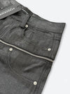 DARK GLAZE BLAXOUT ZIP WIDE DENIM：ダーク グレイズ ブラックスアウト ジップ ワイド デニム