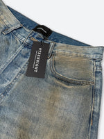 DAMAGED PATCH WHITE SKINNY DENIM: Damaged patch white skinny denim